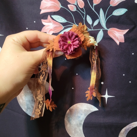 Handmade Accessories - Autumn Fairy Barrette! Handmade! Renaissance Festival Accessory!